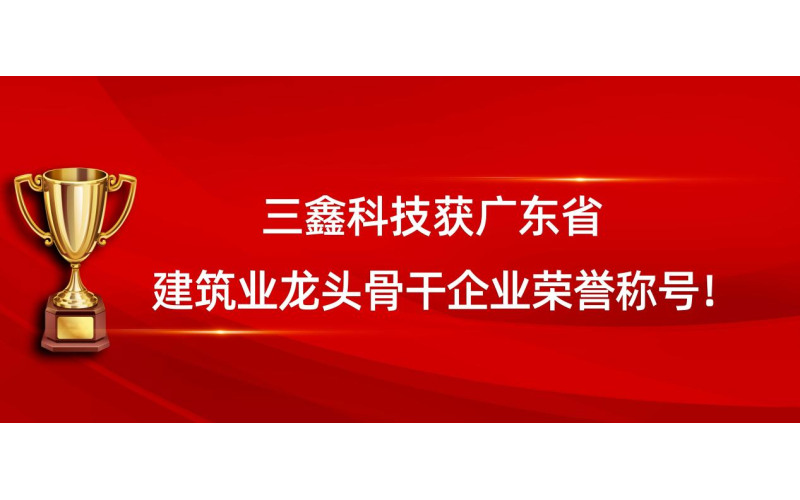 2024年喜迎开门红|海南发展下属企业三鑫科技获广东省建筑业龙头骨干企业荣誉称号